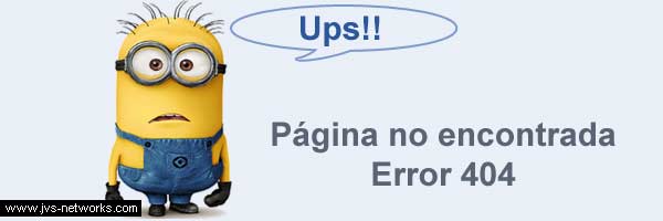 Página no encontrada error 404