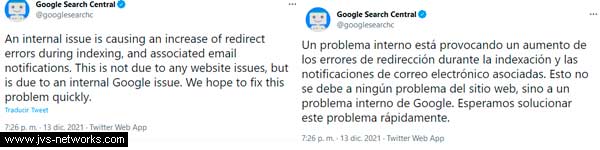 Error de redirección en Search Console Google